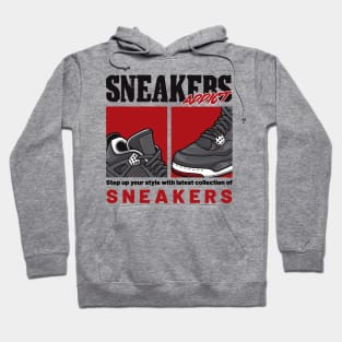 AJ 4 Retro Bred Shoes Art Hoodie